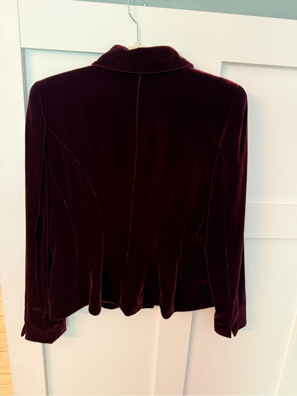 Vintage Ralph Lauren Velvet Military-Button Blazer in Deep Plum - Picture 6 of 7